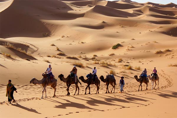Sahara - písečné duny Erg Chebbi